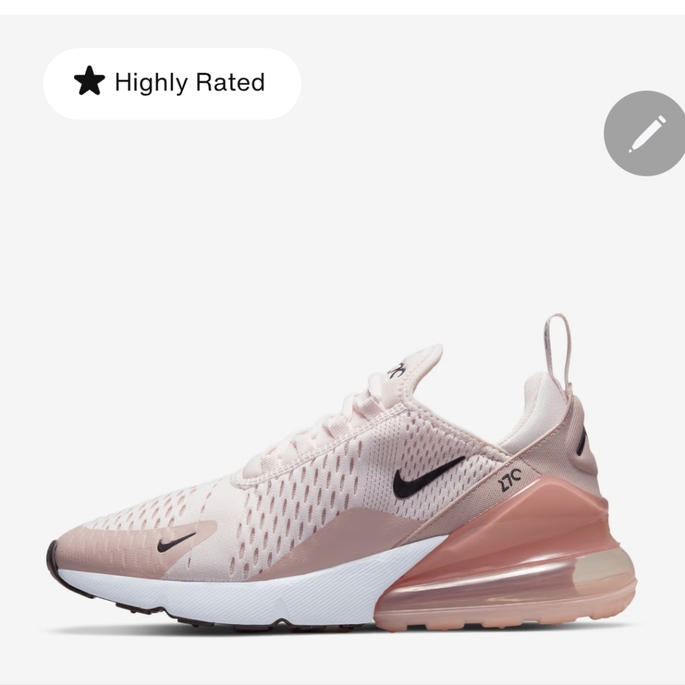 Nike Pink and White Air Max 270 Sneakers (Rare Color) - Picture 13 of 14